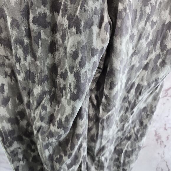 Anthropologie Pants Womens Medium Gray High Jogger Tencel Leopard Cloth Stone - Picture 7 of 11